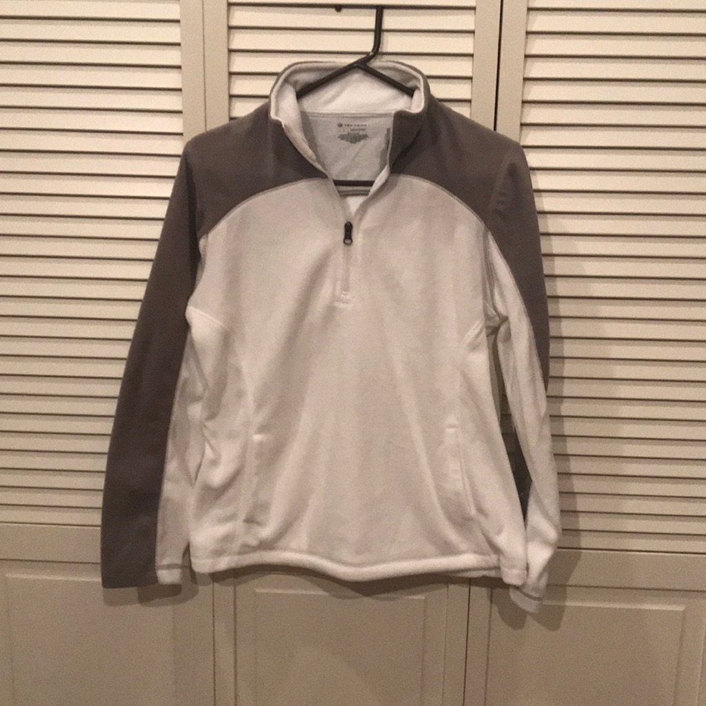 Gray & White Half Zip